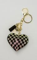 Checkered Heart Charm