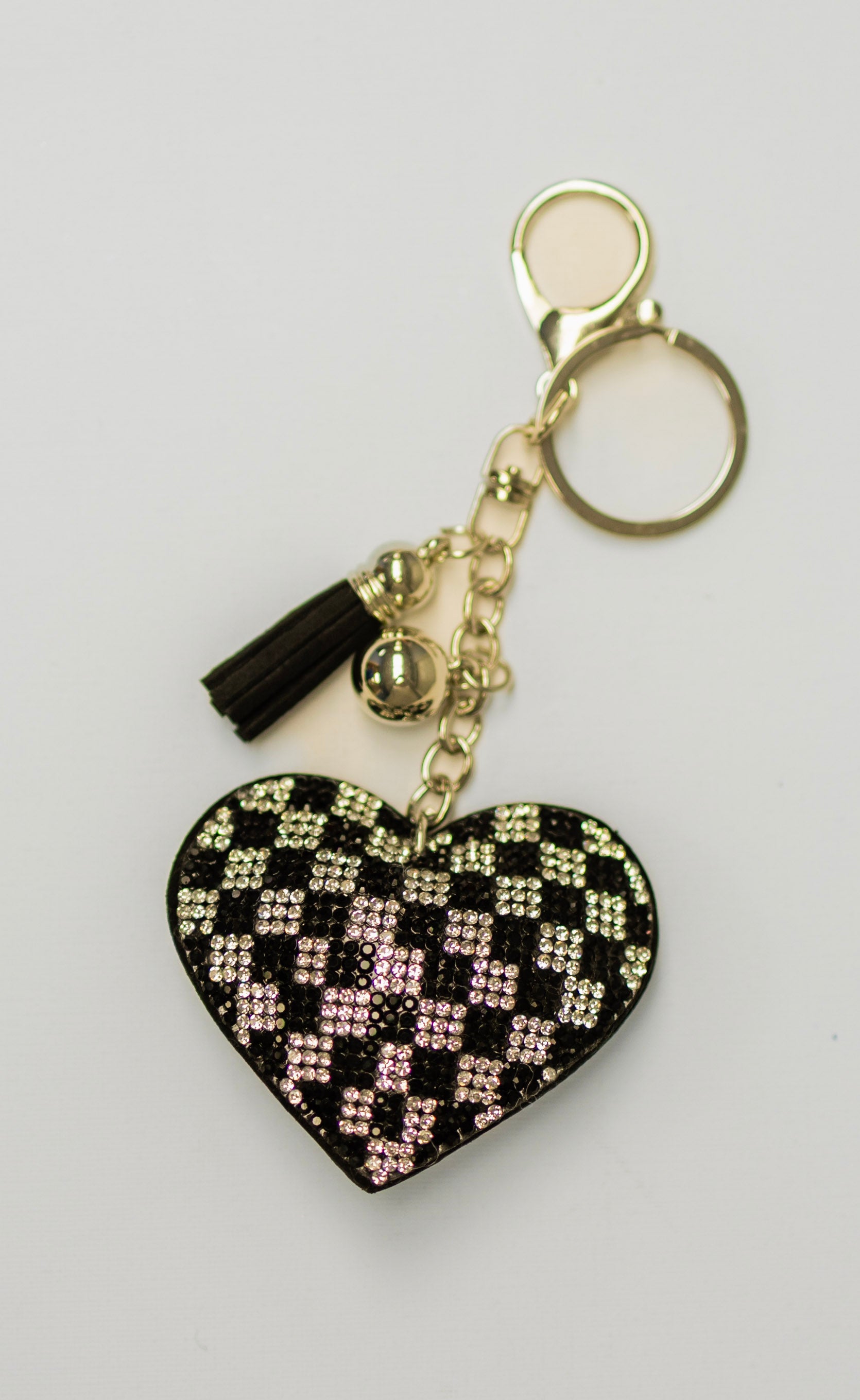 Checkered Heart Charm