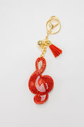 Red Music Note Charm