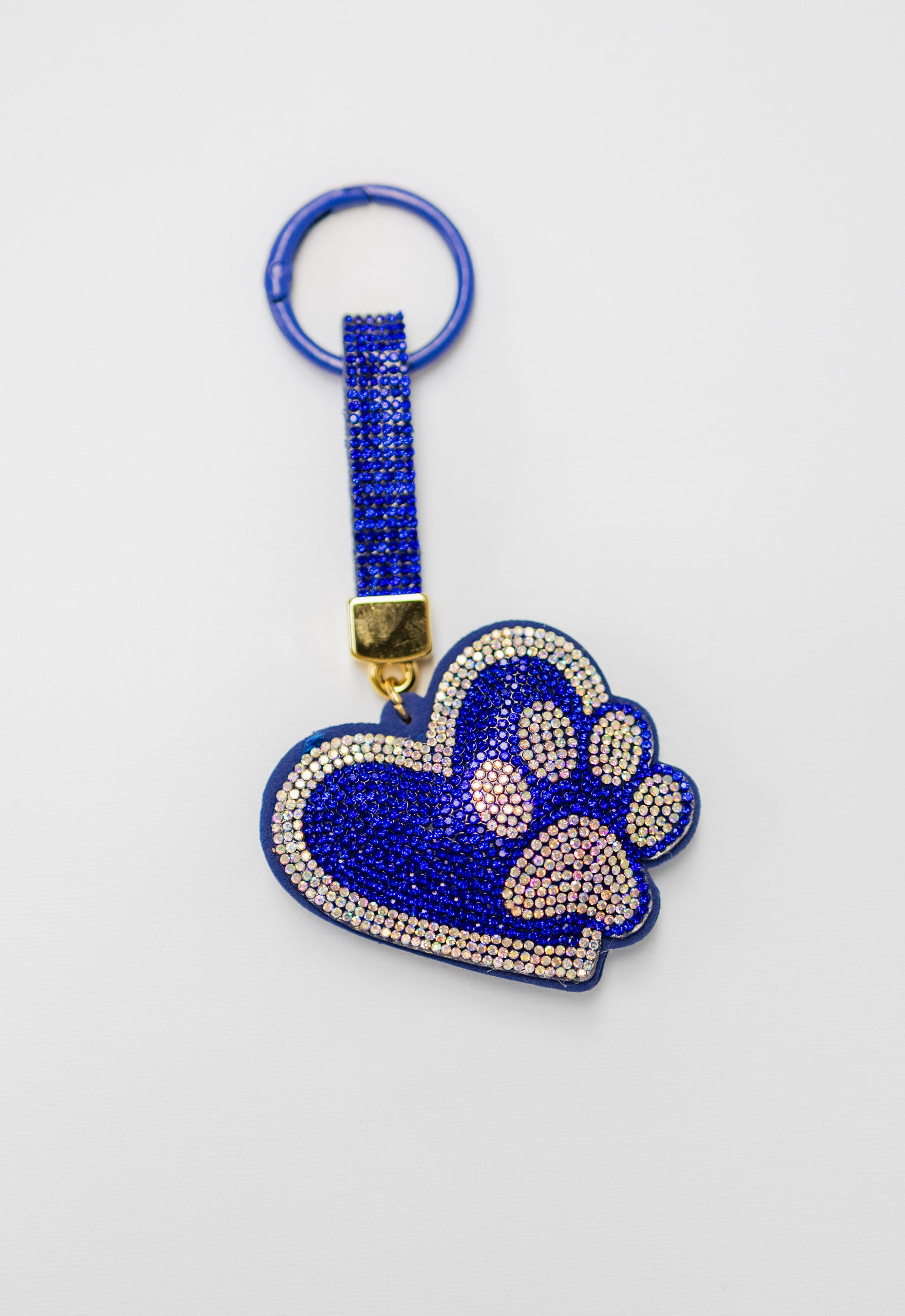 Blue Heart & Paw Print Charm