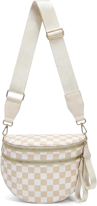 Beige & White Bum Bag