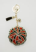 Red and Black Pom Pom Charm