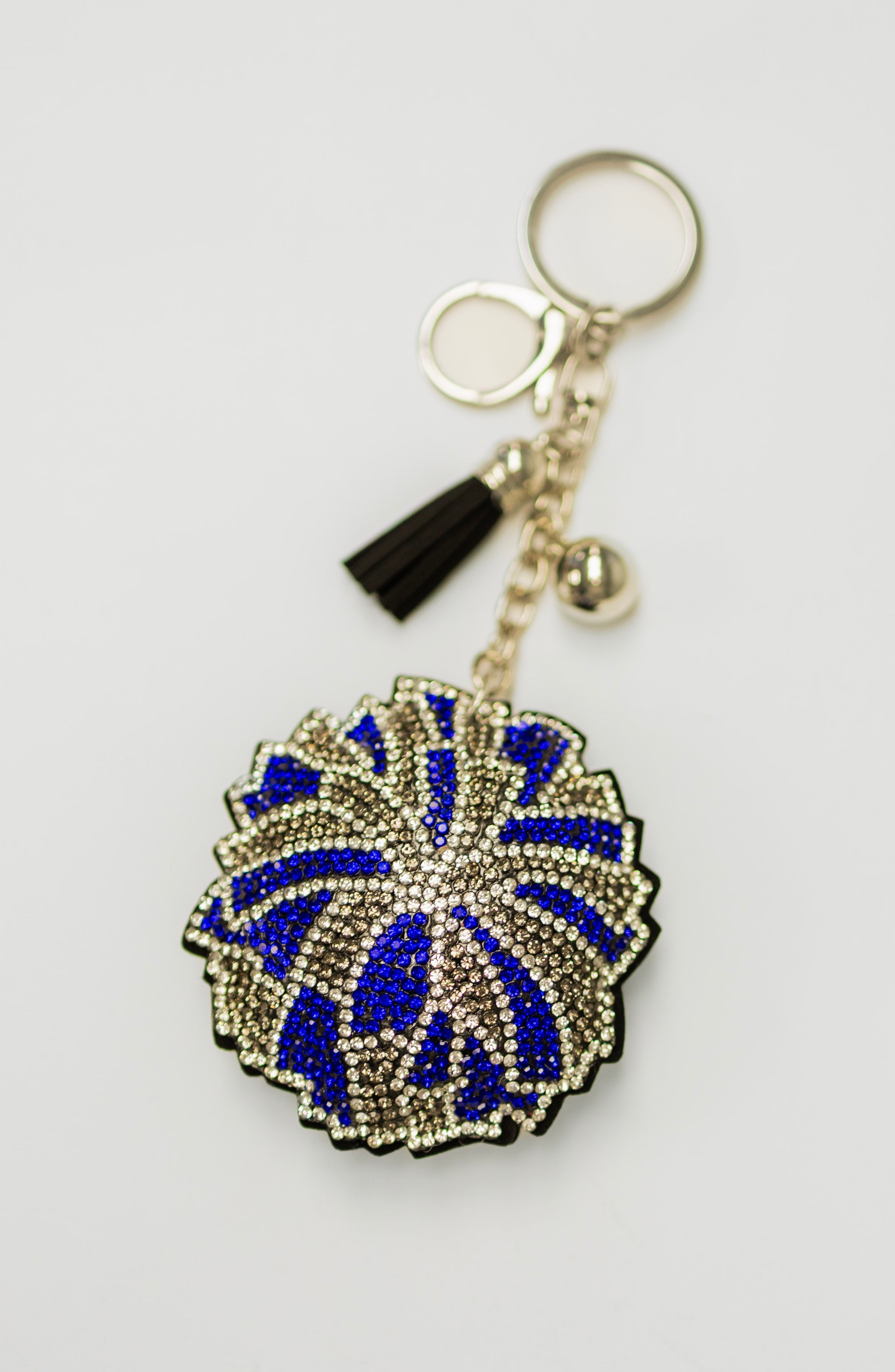 Blue and Gold Pom Pom Charm