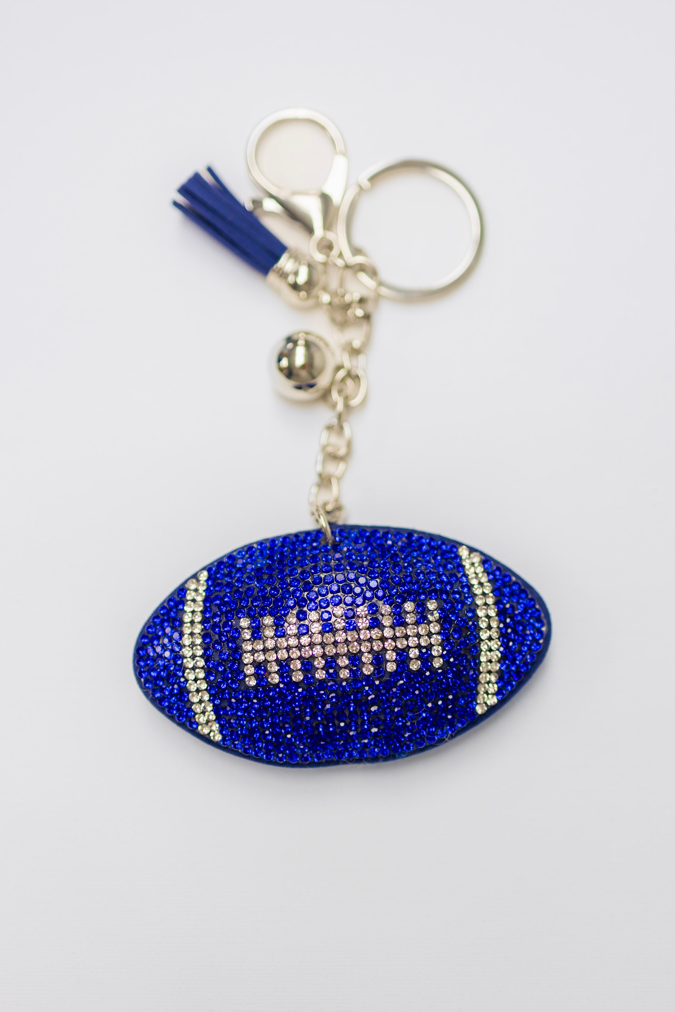 Blue Football Charm
