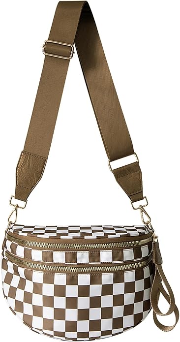 Brown and White Bum Bag