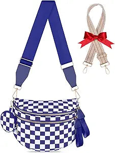 Royal Blue & White Checkered Bum Bag