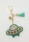 Blue Spaceship Charm