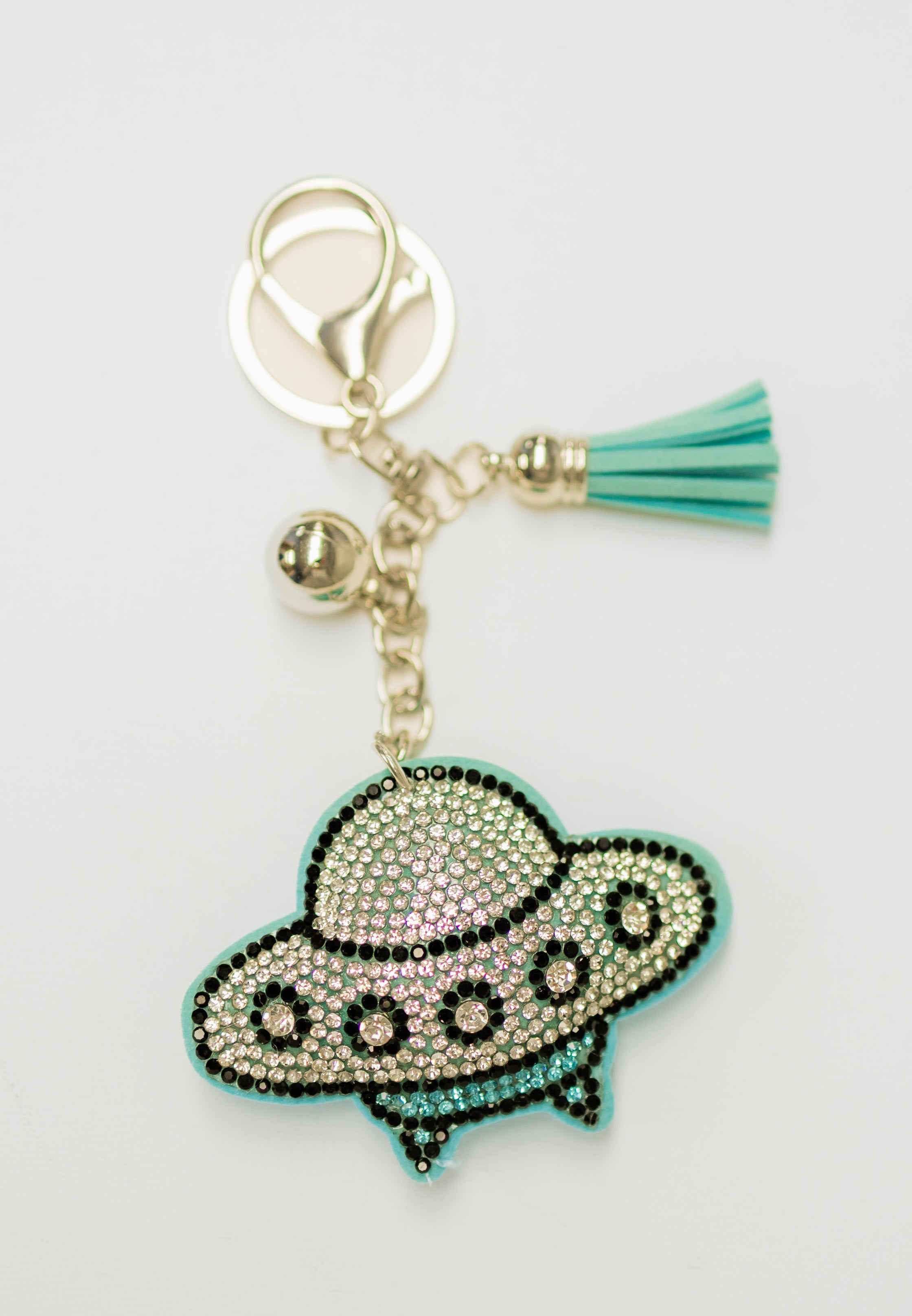 Blue Spaceship Charm