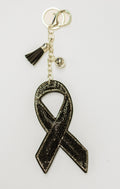 Black Cancer Ribbon Charm