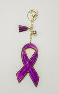 Purple Cancer Ribbon Charm