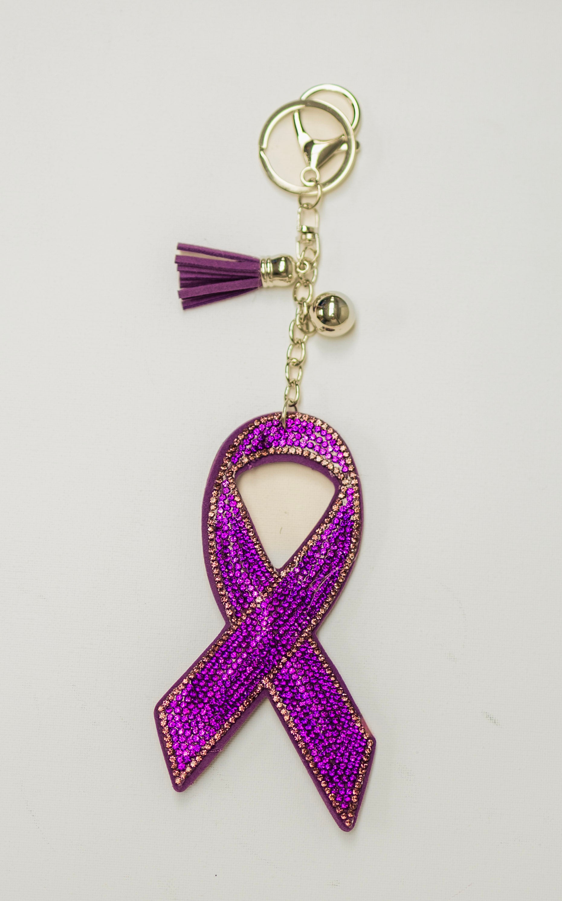 Purple Cancer Ribbon Charm