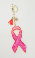 Pink Cancer Ribbon Charm