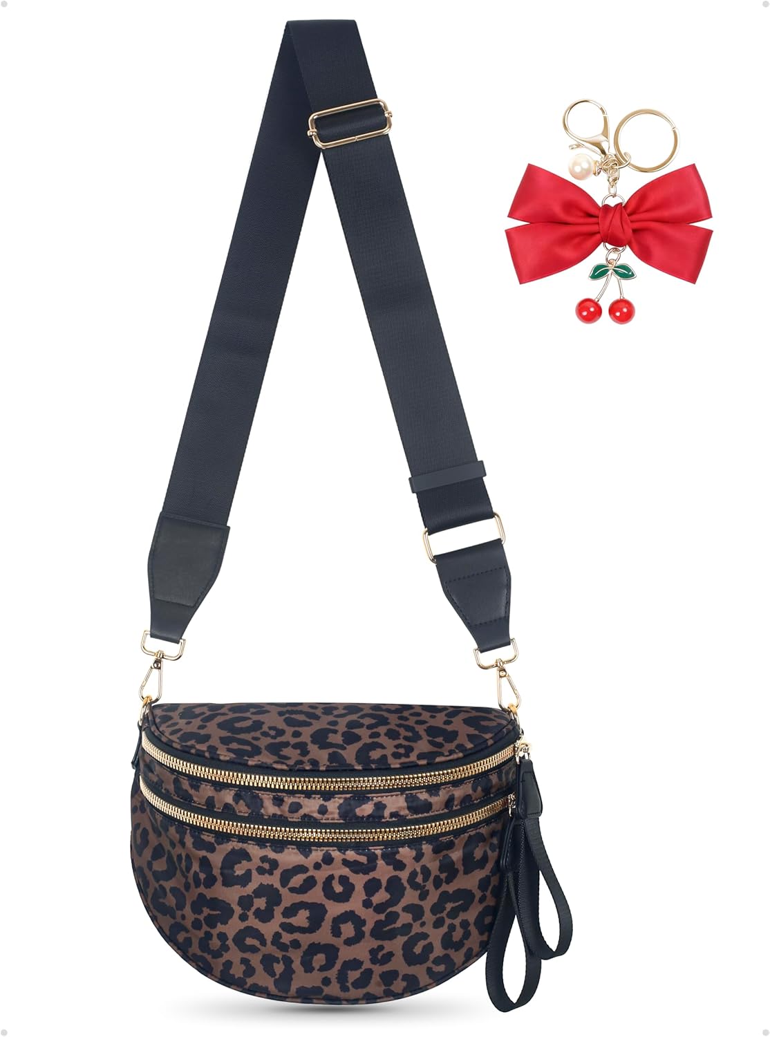 Black & Brown Leopard Bum Bag