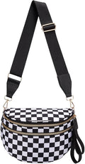 Black & White Checkered Bum Bag