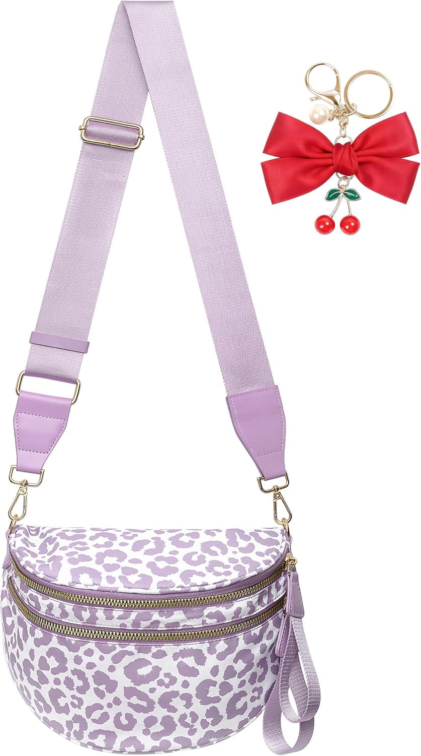Lilac & White Leopard Bum Bag