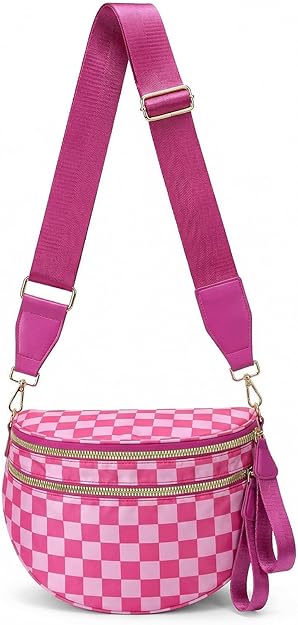 Pink on Pink Checkered Bum Bag