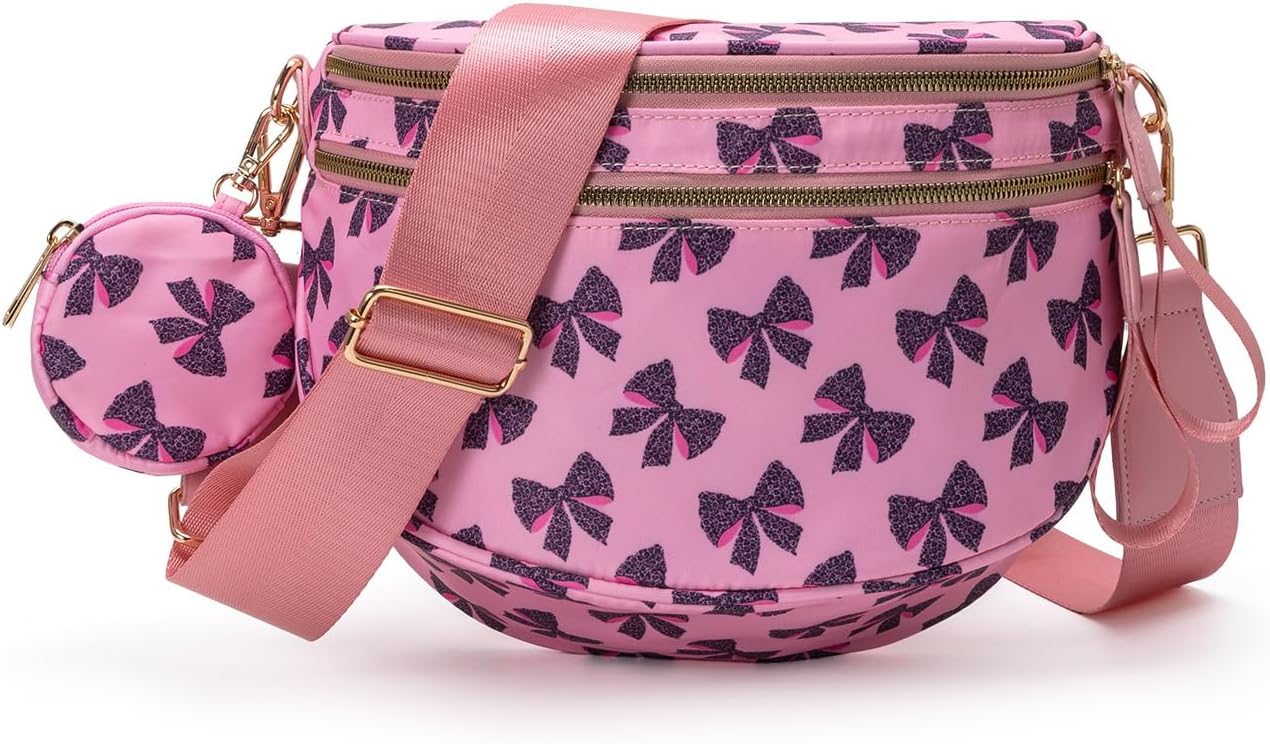 Pink with Purple Bows